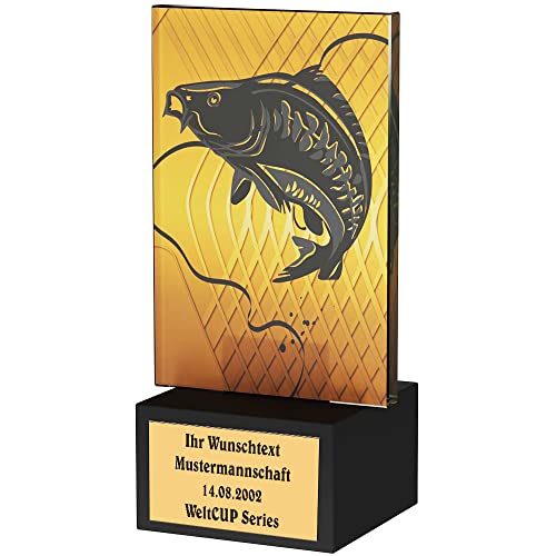 Larius Fisher Trophäe Fisch Figur Pokal Angeln - Bester Angler (mit Wunschtext, Best Fisher)