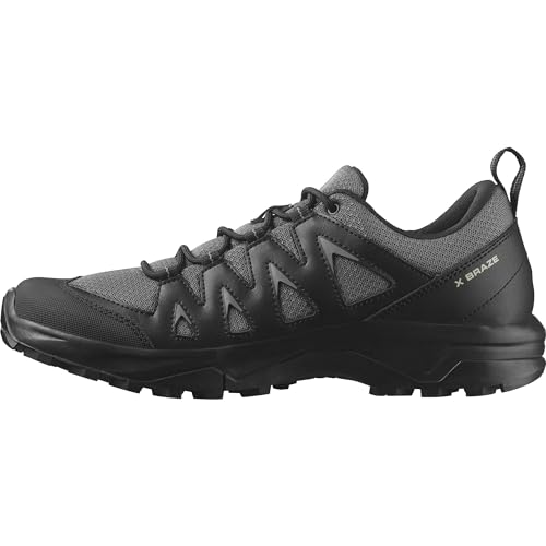 Salomon Herren X BRAZE Hiking Shoe, Pewter/Black/Feather Gray, 41 1/3 EU