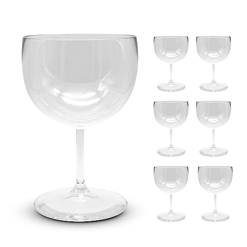 DOJA Barcelona | Kunststoff-Ballonglas | 56 cl | 6er Pack | Wiederverwendbare Hartplastik-glas | Klare Polycarbonat Gläser | Kunststoff-gläser, Gin Tonic, Cocktail, Aperol Spritz Gläser