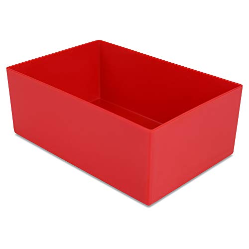 Kunststoff-Einsatzkasten, Schubladen-Sortierbox, rot, 162x108x63 mm (LxBxH), 1 Packung = 25 Stück