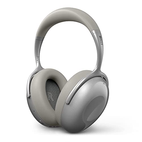 KEF Mu7 Kabelloser Kopfhörer mit aktiver Geräuschunterdrückung, Silver Grey