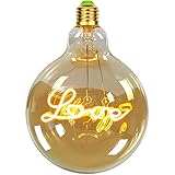 TIANFAN Vintage LED-Lampen Big Globe G125 4W 220 / 240V Alphabete Spezielle dekorative Glühbirne Super Yellow Warm (Love)