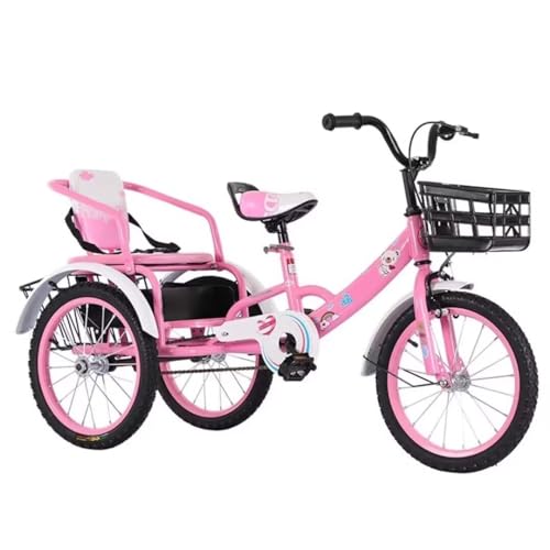 Pedaldreiräder für Kleinkinder im Alter 2–10 Jahren,Cruiser-Dreiräder mit Einzelbremse,Kettenfahrrad,Tandem-Dreiräder mit Rücksitz,Kinderdreiräder für den täglichen Gebrauch,Dreiräder,Speichenräder