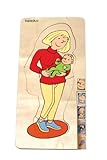 Beleduc Lagen-Puzzle Mutter aus Holz, zeigt den Verlauf einer Schwangerschaft, für Kinder ab 4 Jahren