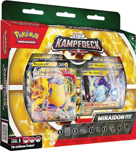 Pokémon-Sammelkartenspiel: Liga-Kampfdeck Miraidon-ex (1 sofort spielbares Deck mit 60 Karten, inklusive Miraidon-ex & Regieleki-VMAX!)