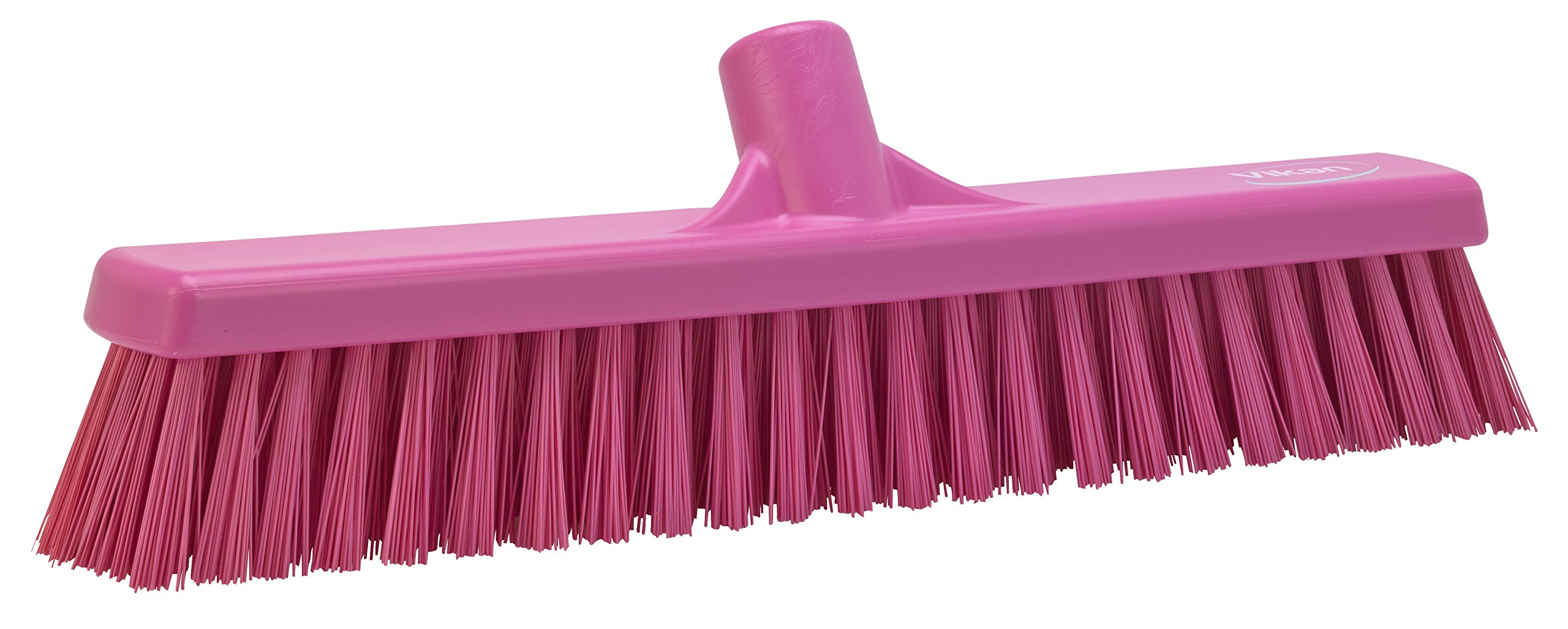 Vikan 31741 Coarse/Fine Sweep Floor Broom Head, Polypropylene Block, 16-1/2" Polyester Bristle, Pink