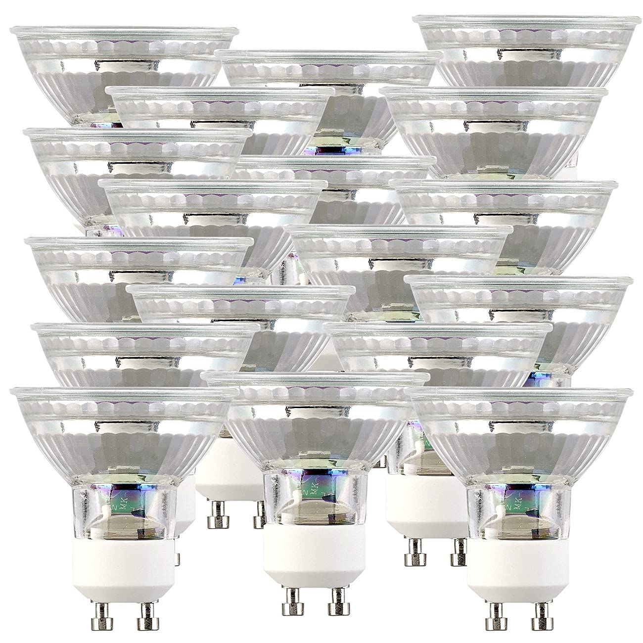 Luminea LED-GU10 warm: 18er-Set LED-Spotlights, Glasgehäuse, GU10, 1,5 W, 120 Lumen (LED-Birnen GU10, GU10 LED Energiesparlampen, Halogenlampen)