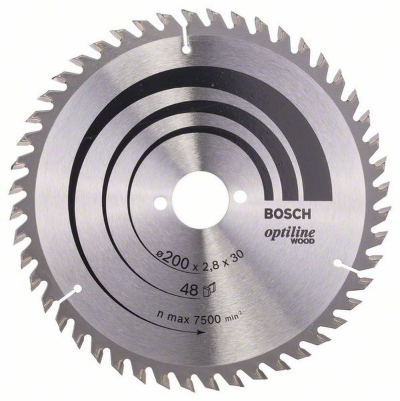 Bosch Kreissägeblatt Optiline Wood für Handkreissägen, 200 x 30 x 2,8 mm, 48 2608640620