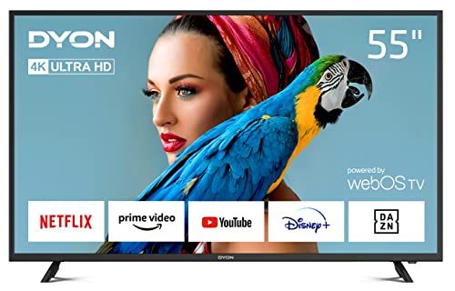 DYON Smart 55 X-EOS 139 cm (55 Zoll) Smart TV (4K Ultra-HD, HDR10, HD Triple Tuner (DVB-C/-S2/-T2), App Store, Prime Video, Netflix, Magic Remote mit Sprach- & Gestensteuerung) [Modelljahr 2021]