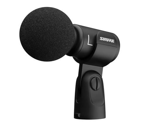 Shure MV88+ Stereo-Kondensatormikrofon mit digitalem Stereo-Kondensatormikrofon für Apple iOS, Android und Desktop-kompatibel, Apple MFi-zertifiziert