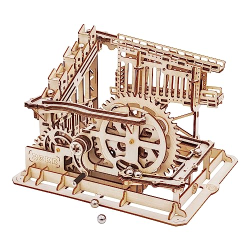 ROKR Zahnrad-Untersetzer Achterbahn-Mechanisches Holz-3D-Puzzlespiel: Alter 14 Plus