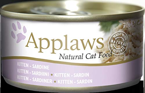 Applaws Katzen Nassfutter in der Dose für Junge Katzen Sardine 24x70 g
