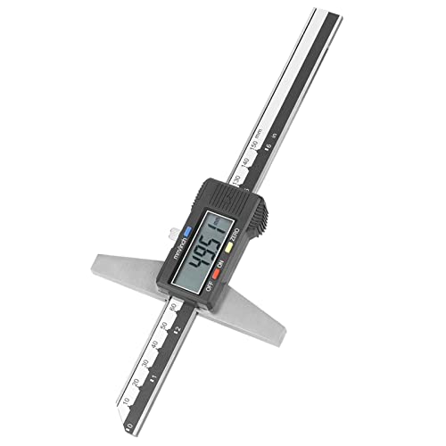 Tiefenmesser, 0-150 mm Hochpräziser digitaler Edelstahl Digitaler Tiefenmessschieber mm/Zoll Messsystem-Umrechnung