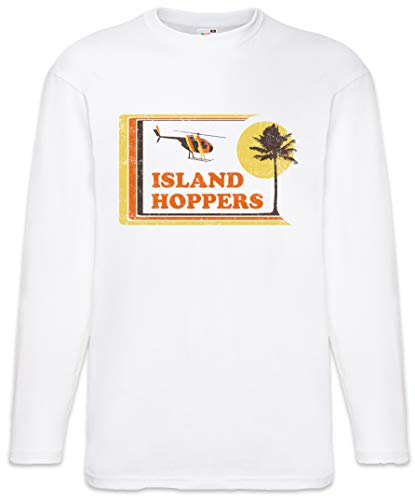 Urban Backwoods Island Hoppers Hawaii Herren Langarm T-Shirt Weiß Größe XL