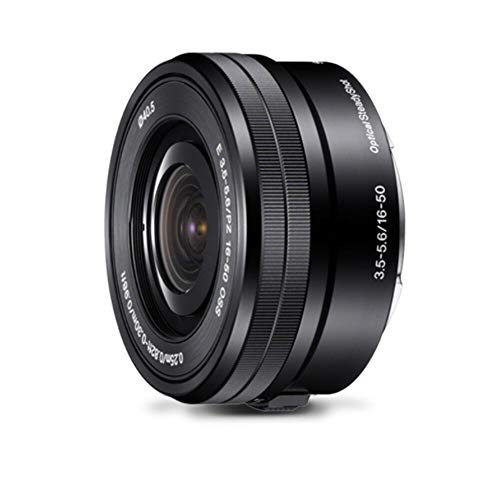 Sony SELP1650 Standard-Zoom-Objektiv (16-50 mm, F3.5-5.6, OSS, APS-C, geeignet für A6000, A5100, A5000 und Nex Serien, E-Mount) schwarz