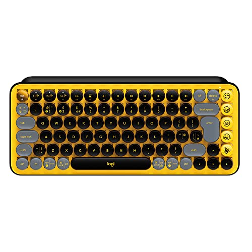 Logitech POP Keys Mechanische kabellose Tastatur mit anpassbaren Emoji-Tasten, Skandinavisches QWERTY-Layout - Blast
