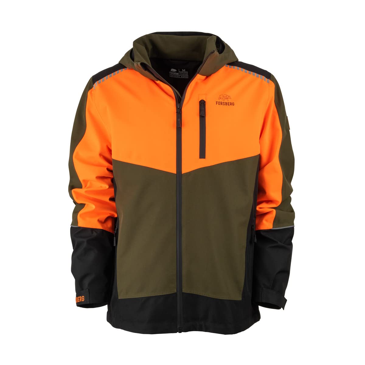 FORSBERG Softshelljacke SKOGAR Softshell Jacket Forst, Farbe:neonorange/darkoliv, Größe:XL