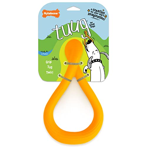 Nylabone Tuug Interaktives Hundespielzeug für kleine Hunde, leicht, flexibel, schwimmfähig, Zerrspielzeug für kreatives Spielen und Hundetraining (1 Stück)