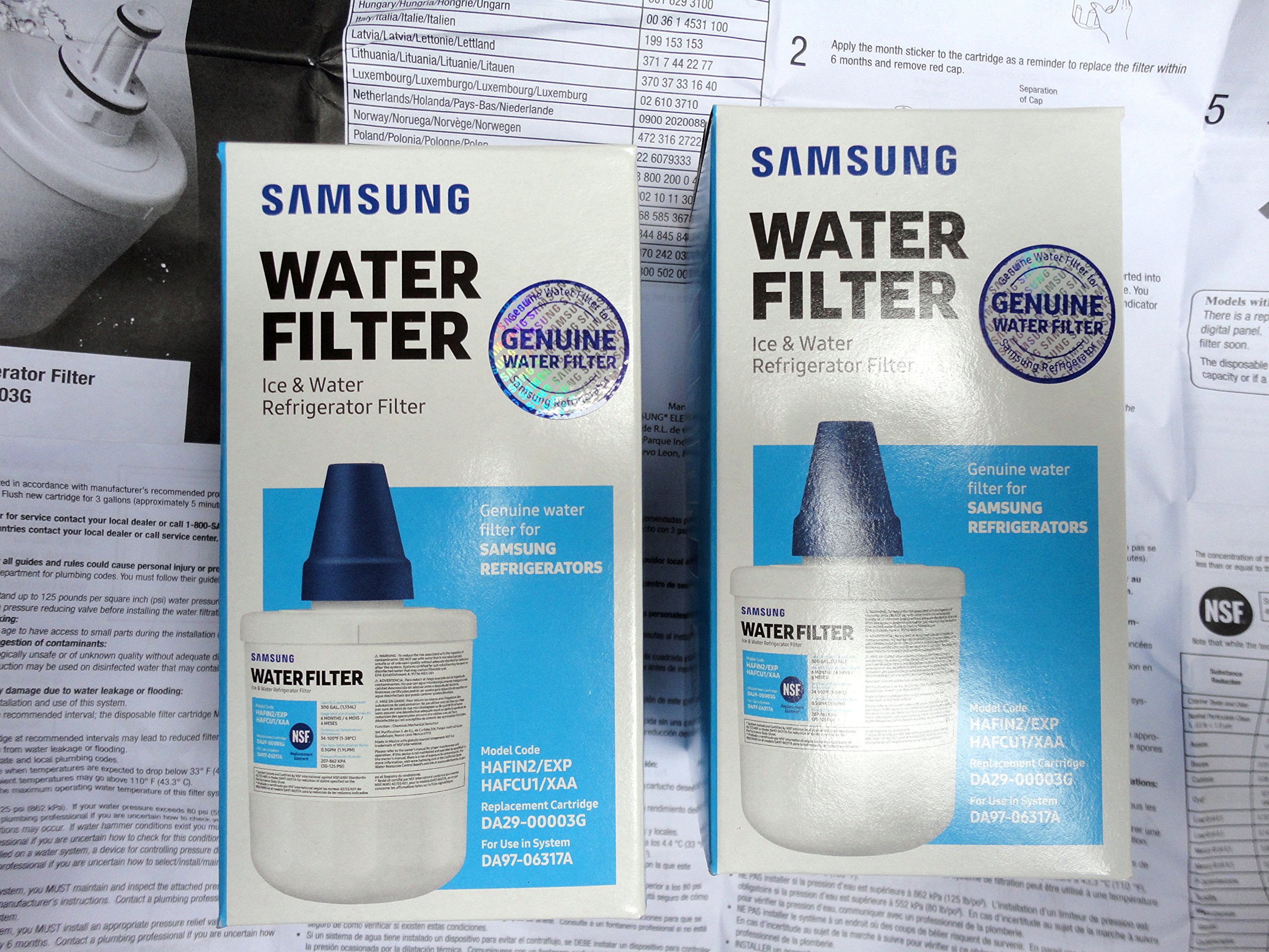Samsung RFG23UERS HAFIN interner Wasserfilter/Kartusche, 2 Stück