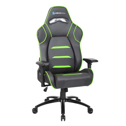 Newskill Valkyr Professioneller Gaming-Stuhl mit mikroperforierter Sitzfläche für optimales Wärmegefühl (180 Grad Wipp- und Neige-System, 4D-Armlehnen) Grün