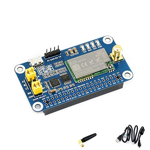 Waveshare SX1268 LoRa HAT for Raspberry Pi Spread Spectrum Modulation 433MHz Frequency Band Allows Data Transmission up to 5km Through Serial Port Supports Wireless Parameter Configuration