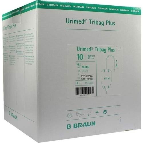 URIMED Tribag Plus Urin Beinbtl.800ml 60cm ster. 10 St