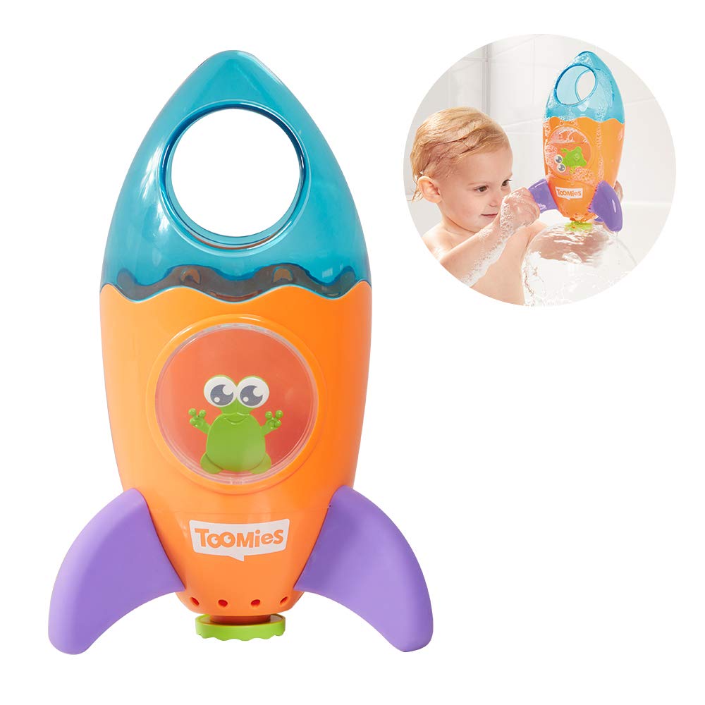 TOMY Toomies Fountain Rocket Baby Bath Toy , Shower Baby Toy for Water Play in the Bath or Pool , Kids Bath Toy Suitable for Toddlers and Children - Boys and Girls 1, 2, 3 and 4+ Year Olds