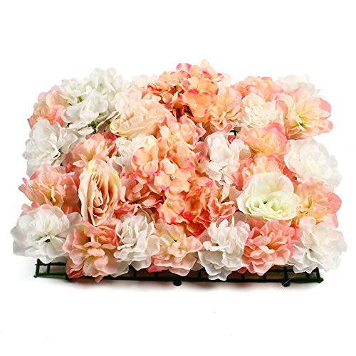 OUKANING 5 Stück Künstliche Blumenwand Paneele Seidenblume Hochzeitsortdekor für Hintergrund Dekoration Hochzeitsfotografie Veranstaltungsort