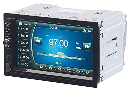 CREASONO Autoradio DIN2: 2-DIN-MP3-Autoradio mit Touchdisplay, Bluetooth, Freisprecher, 4X 45 W (DIN 2 Radio)