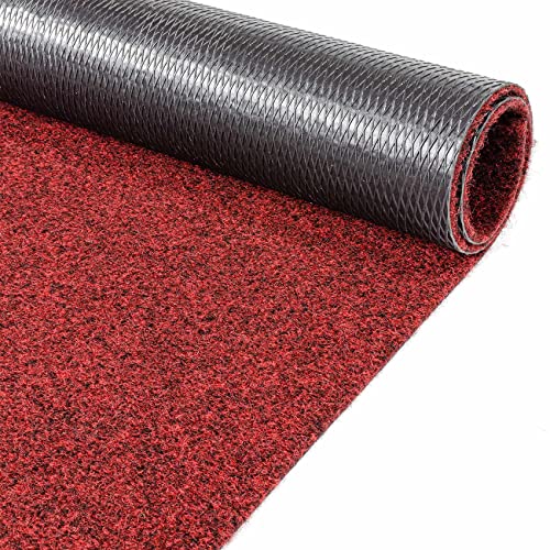 ANRO Fußmatte Schmutzfangmatte Teppich Läufer Sauberlaufmatte Indoor Outdoor Flur Eingang Poet Rot 100x160cm