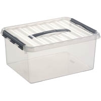 6 x Sunware Aufbewahrungsbox mit Deckel 15 Liter Kunststoff 300x180x40
