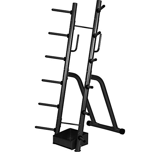 GORILLA SPORTS® Hantelständer - 70 x 80 x 170 cm, bis 300kg Belastbar, aus Stahl, Schwarz - Hantelablage, Hantelscheibenständer, Langhantelständer, Gewichteständer, Hantelscheiben-Ständer, Hantelbaum