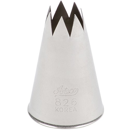 Ateco # 826 - Open Star Gebäckspitze 1,27 cm Öffnungsdurchmesser- Edelstahl