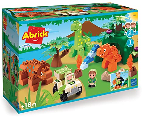Jouets Ecoiffier - 2995 - Der Rocher der Dinosaurier - Abrick - Bauspiel für Kinder - ab 18 Monaten