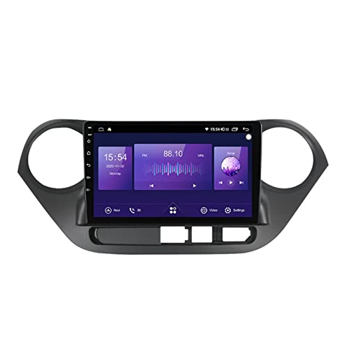 Autoradio Stereo GPS-Navigation für Hyundai i10 2014–2017, Plug-and-Play, 10-Zoll-Touch-Display, Android 11, unterstützt Lenkradsteuerung, Bluetooth-Freisprechfunktion, integriertes CarPl
