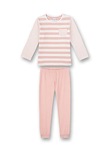 Sanetta Mädchen Schlafanzug lang rosa Pyjamaset, Silver pink, 128