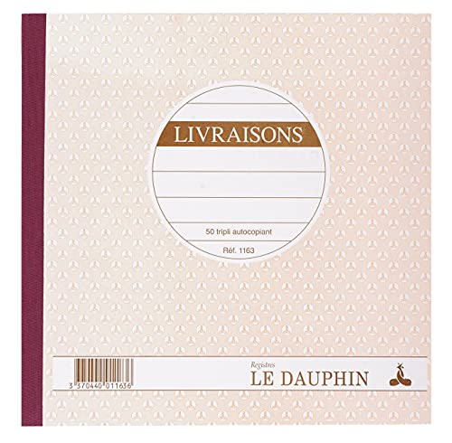 Le Dauphin 1163 Durchschreibeblock, 21 x 21 cm, 50 Blatt, 5 Stück