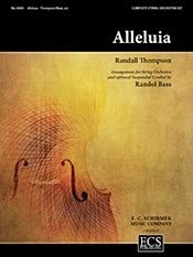 Alleluia - String Orchestra and optional Suspended Cymbal - CHORAL SCORE