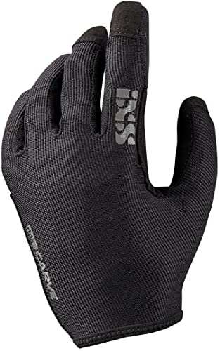 IXS W Carve Gloves Schwarz - Ergonomische robuste Damen MTB Handschuhe, Größe L - Farbe Black