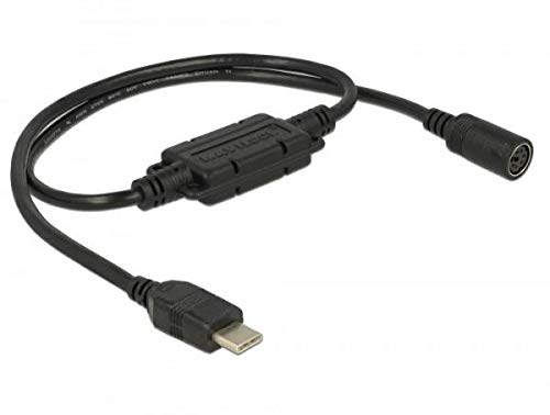 Navilock 62879 USB 2.0 C MD6 Kabeladapter Schwarz - USB 2.0 C, MD6, Male connector/Female connector, 0,52 m, Schwarz
