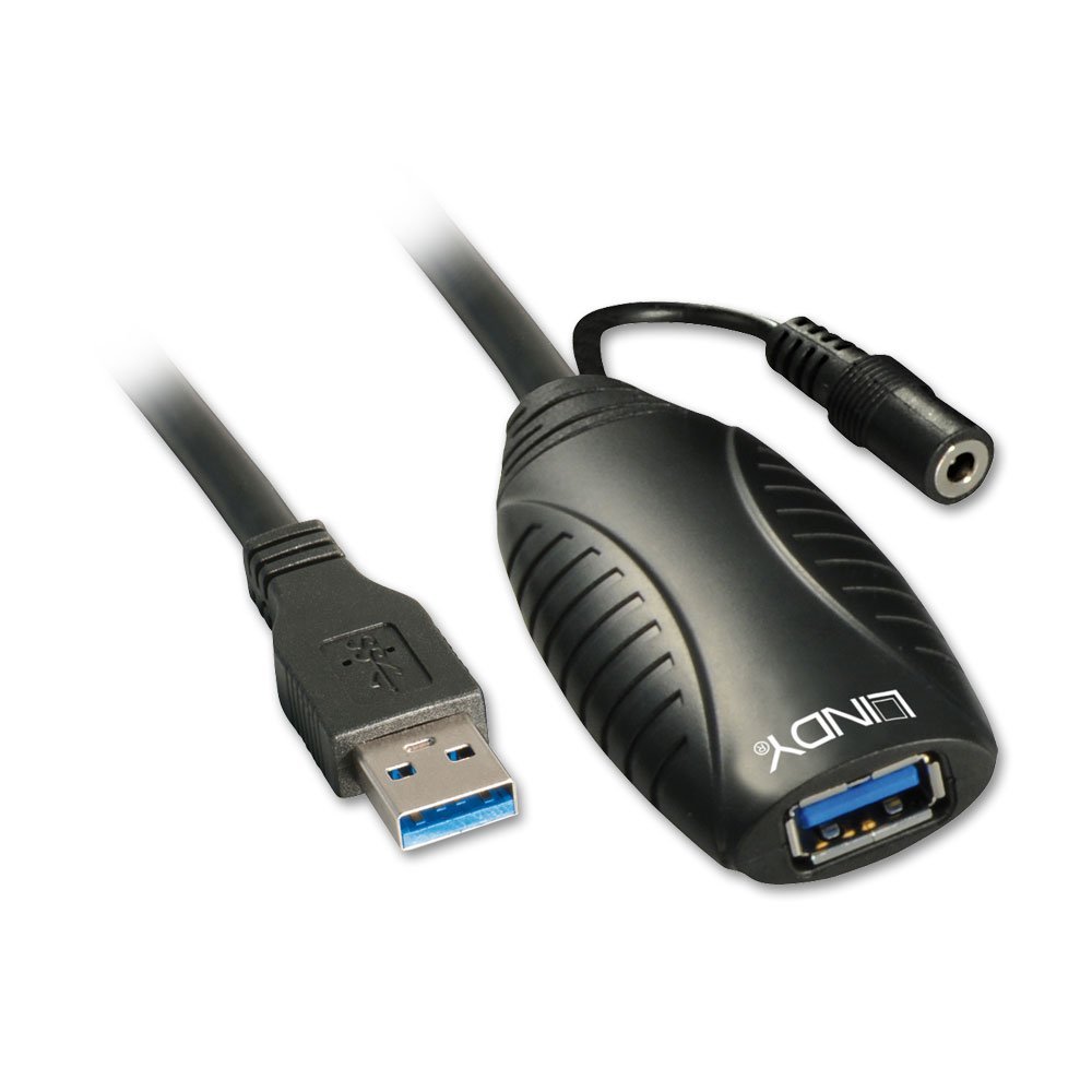 LINDY 43156 10m USB 3.0 Aktivverlängerung, Schwarz