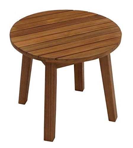 DEGAMO Beistelltisch Montevideo aus Akazien Holz, runde Form, 50cm Durchmesser, Oberfläche geölt