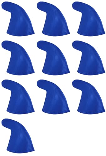 Das Kostümland 10 Zwergenmützen zum Zwerg oder Wichtel Kostüm | Fasching Mottoparty (Blau)