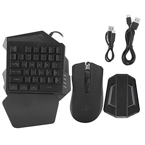 Estink Tastatur-Maus-Konverter-Kit, Plug-and-Play-Gaming-Adapter-Basiskit für Mobile Versionen, Tragbares Mäuse-Konverter-Kit Geeignet für Ps4 / Xbox One / Ps3 / Xbox 360 / N-Switch-Mausspielgerät