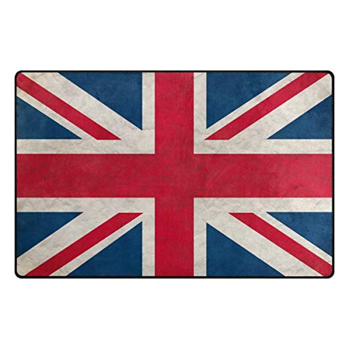 Use7 Teppich mit britischer Flagge, Vintage-Stil, rutschfest, für Wohnzimmer, Schlafzimmer, 100 x 150 cm