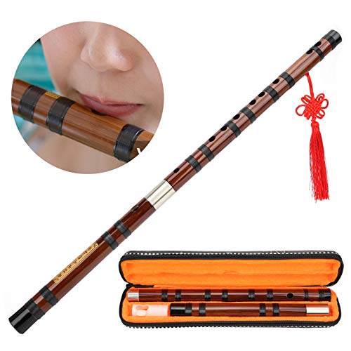 Spielen Flöte Kit, Bambusflöte Chinesisch mit Stoffbox für Anfänger für Musikliebhaber