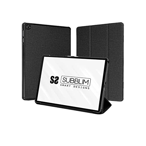Subblim Lenovo Tab M10 FHD Plus 10,3 Zoll TB-X606 (2. Gen), USB-Ladeanschluss, Magnetverschluss, Zwei Sichtwinkel, Schwarz