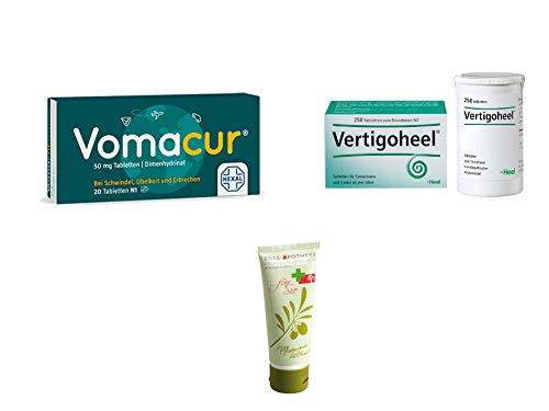 Schwindel Sparset - Vomacur Tabletten 20 St. & Vertigoheel Tabletten 250 St. Inkl. GRATIS Rats-Apotheke Olivenöl Pflegecreme