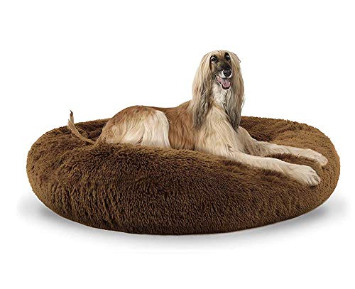 Hundebetten für große und extra große Hunde, Deluxe Rundes Haustierbett Weiches Matte Hundesofa,Waschbar Premium Hundekörbchen
