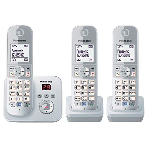 Panasonic kx-tg6823gs perlsilber trio mit ab